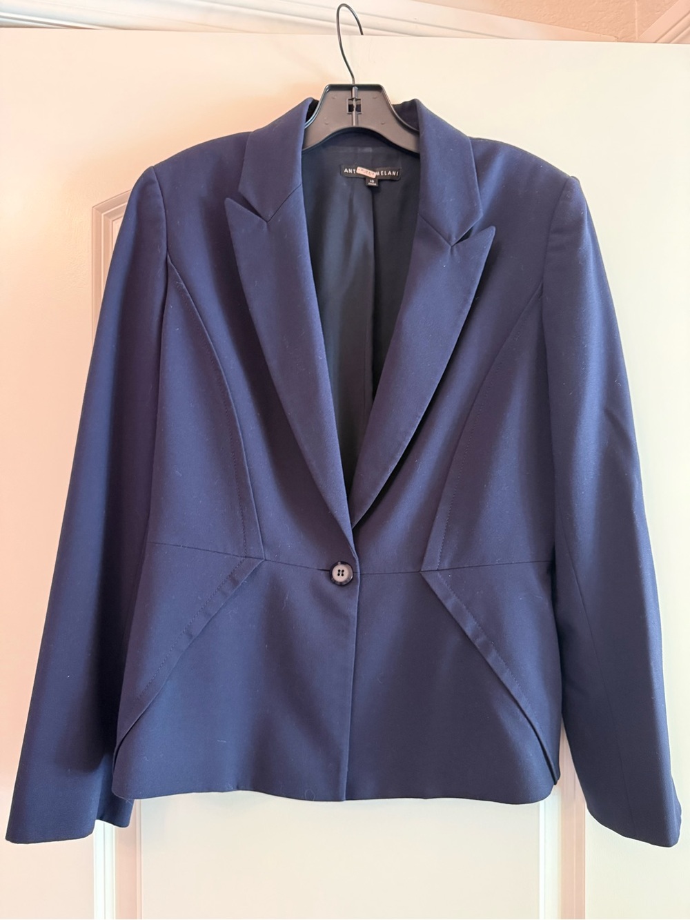 ANTONIO MELANI Navy Tailored Single-Button Blazer